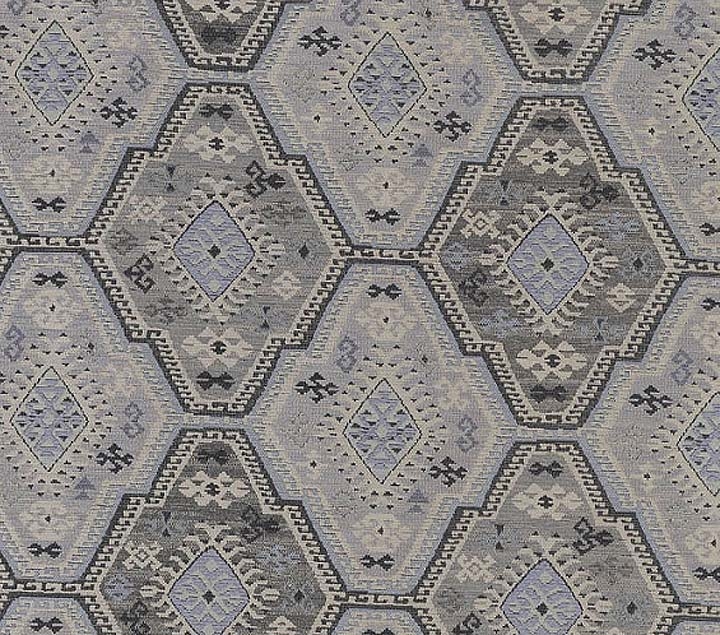 Kashmar E1860-denim, Kilim Möbelstoff | Effabrics.nl