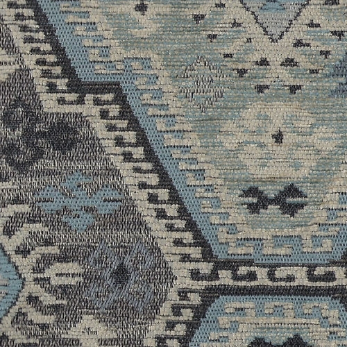 Kashmar E1860-denim, Kilim Möbelstoff | Effabrics.nl