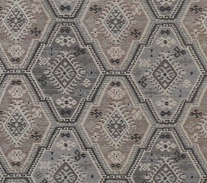 Kashmar E1860-stone, kelim meubelstoffen | Effabrics.nl