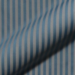 Fein gestreifte, feuerhemmende, klassischer Polsterstoff Rigello FR E5616-842, blau